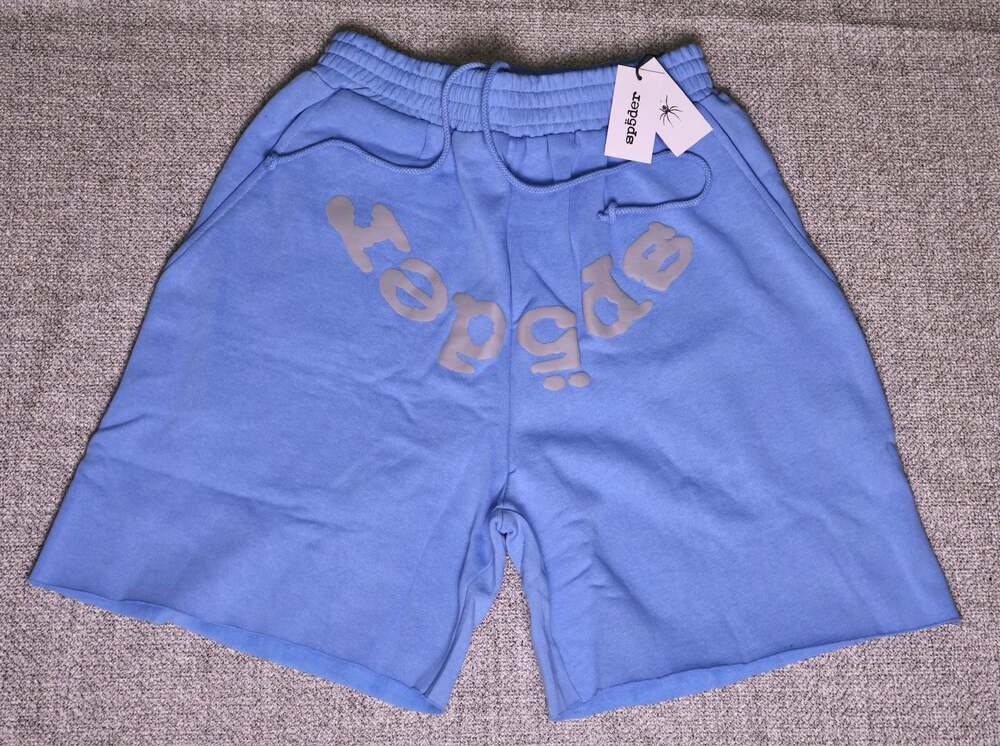 Sp5der OG Web V2 Sweatshort Dusty Blue